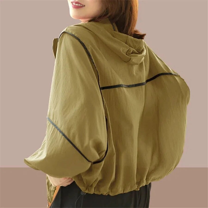 Luchtige Dames Zomer Hoodie Jas met Oversized Pasvorm – Zoë