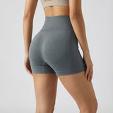 Naadloze Taille Hoge Sportshorts - Eleanor