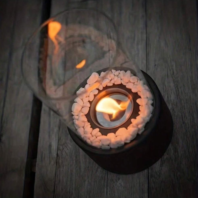 Classic Oil Lamp with Open Flame - Lumora