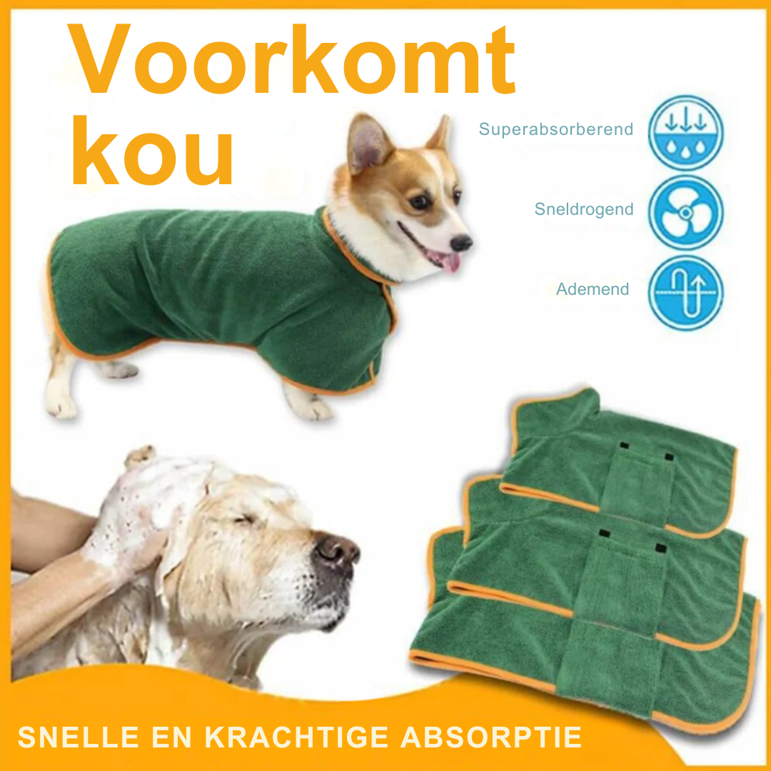 Comfortabele Hondenbadjas - Finn