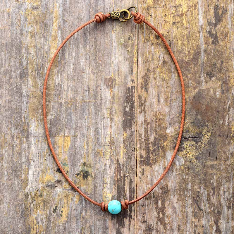 Waardevolle Turkoois Choker Ketting – Calista