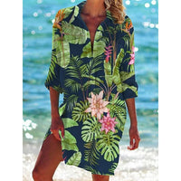 Long Hawaiian Shirt with Floral Print – Zoë