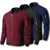 Light & trendy men's bomber jacket with zipper - Jaron