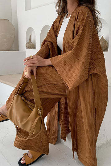 Two-Piece Relaxed Set with Cardigan and Pants – Alizéa