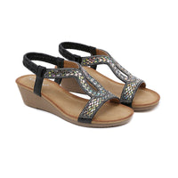 Luxury Women's Sandals with Wedge Heel – Celeste