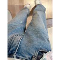 Women's Glitter Jeans for a Sparkling Look - Jade