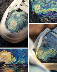 Artistic Unisex Sneakers with Starry Night Design and Comfortable Sole - Lior