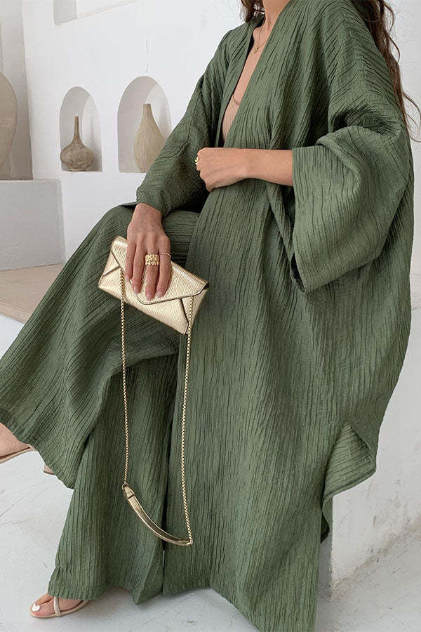 Two-Piece Relaxed Set with Cardigan and Pants – Alizéa