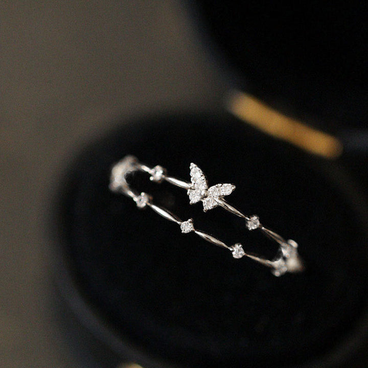 Luxury Butterfly Ring with Sparkling Zirconia - Aurielle