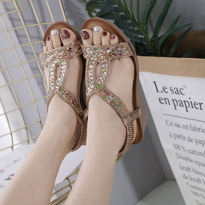 Luxury Women's Sandals with Wedge Heel – Celeste