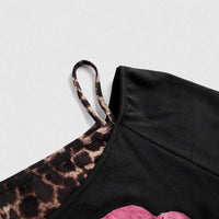 Trendy women's off-shoulder shirt with leopard print - Zaria