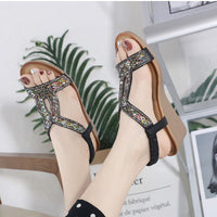 Luxury Women's Sandals with Wedge Heel – Celeste