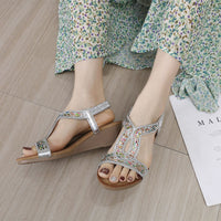 Luxury Women's Sandals with Wedge Heel – Celeste