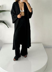 Two-Piece Relaxed Set with Cardigan and Pants – Alizéa