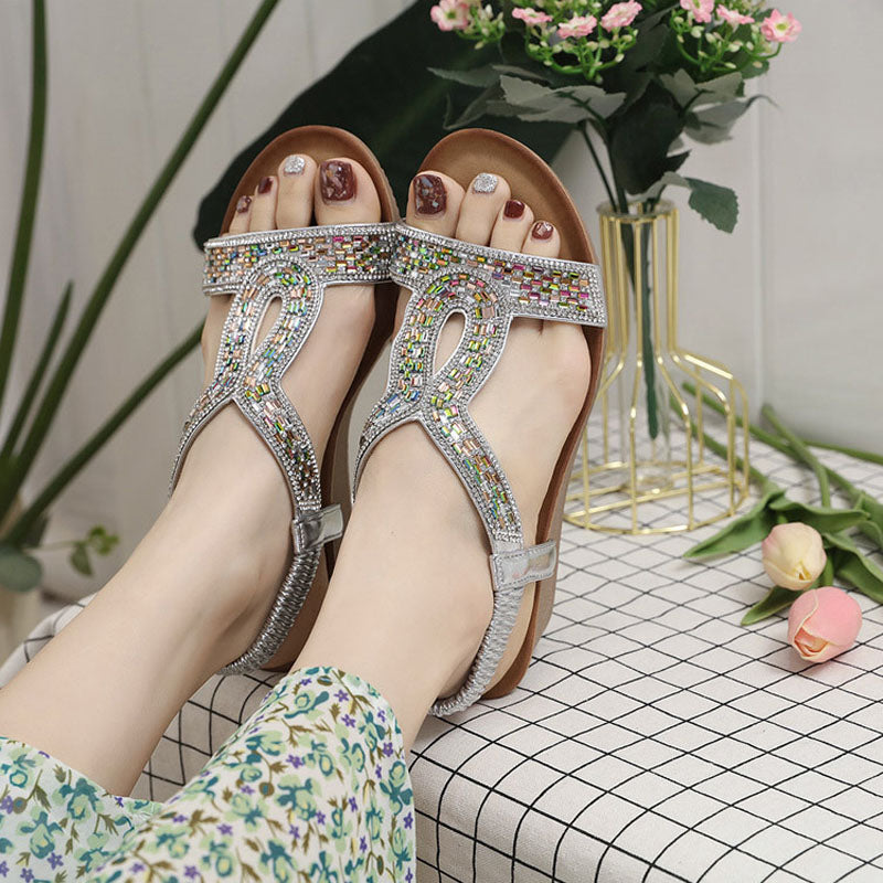 Luxury Women's Sandals with Wedge Heel – Celeste