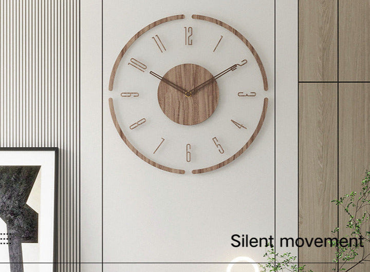 Scandinavian Style Wooden Wall Clock - WoodWave