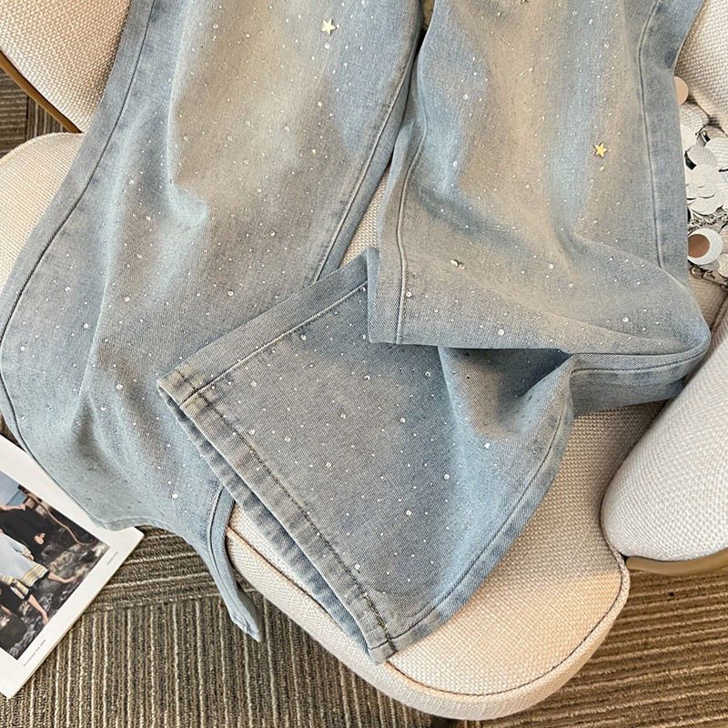 Women's Glitter Jeans for a Sparkling Look - Jade