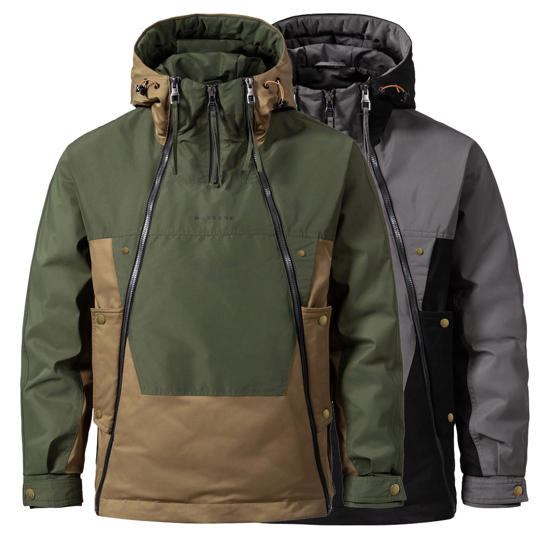 Stylish Men's Winter Coat with Double Zipper - NORDON