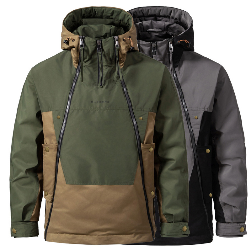 Stylish Men's Winter Coat with Double Zipper - NORDON