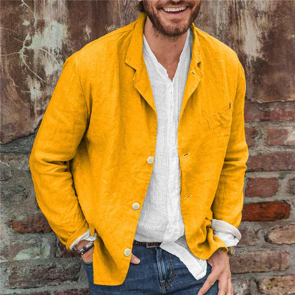 Light cotton-linen men's jacket – Lennart