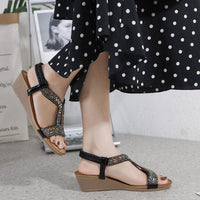 Luxury Women's Sandals with Wedge Heel – Celeste