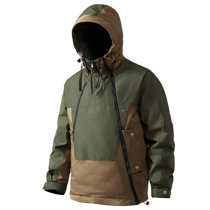 Stylish Men's Winter Coat with Double Zipper - NORDON