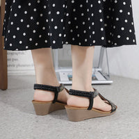 Luxury Women's Sandals with Wedge Heel – Celeste