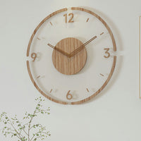 Scandinavian Style Wooden Wall Clock - WoodWave