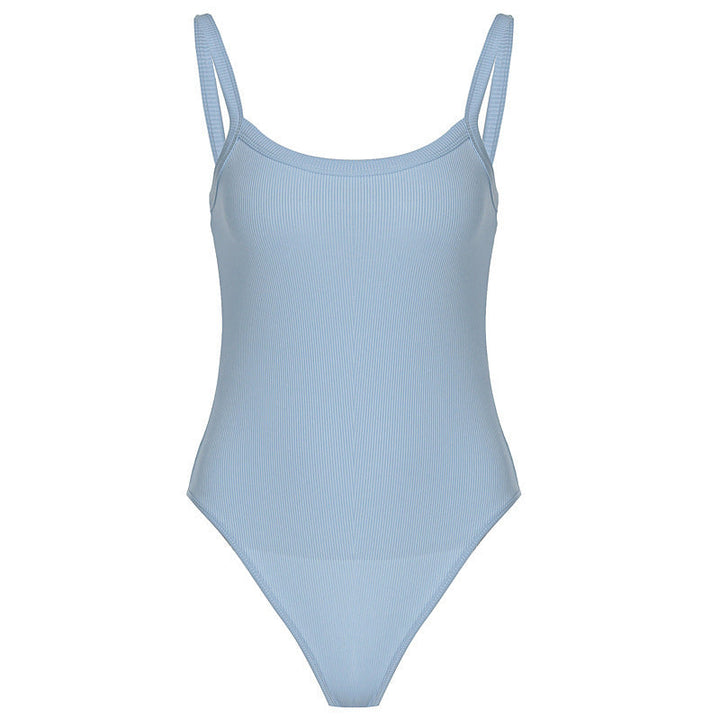 Ribbed women's bodysuit with slim fit cut – Nea
