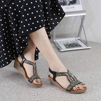 Luxury Women's Sandals with Wedge Heel – Celeste