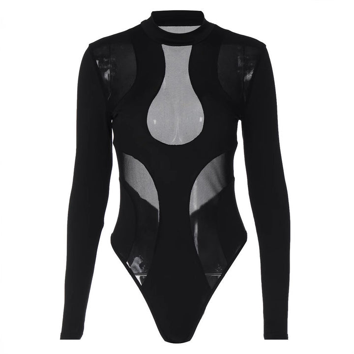 Trendy dames bodysuit met uitsneden en mesh-inzetten - Nayeli