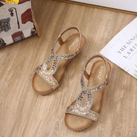 Luxury Women's Sandals with Wedge Heel – Celeste