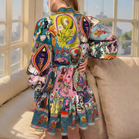 Mini Jurk met Levendige Print - Camila