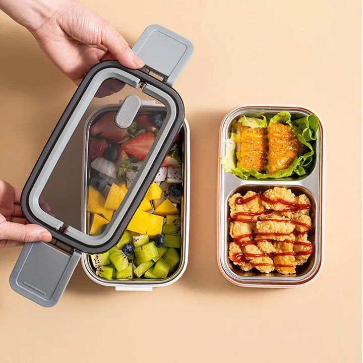 2-warstwowy pojemnik na lunch Bento ze stali nierdzewnej - MealMate