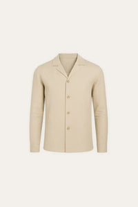 Stylish men's linen shirt with hidden button closure – Eliano