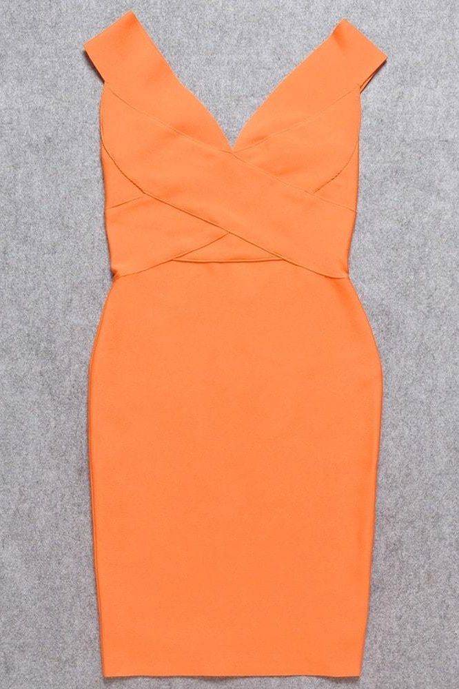 Off Shoulder V Ausschnitt Kleid - Jill
