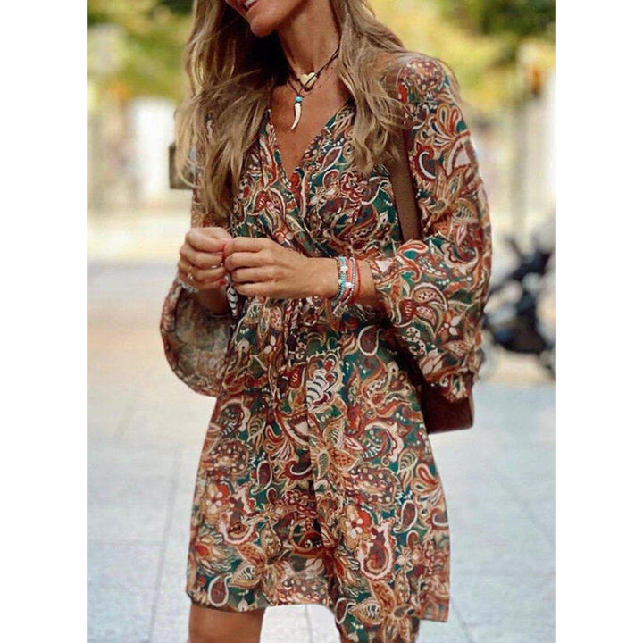 Light summer midi dress with tailored fit – Elina