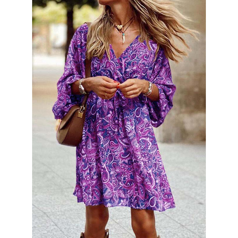 Light summer midi dress with tailored fit – Elina
