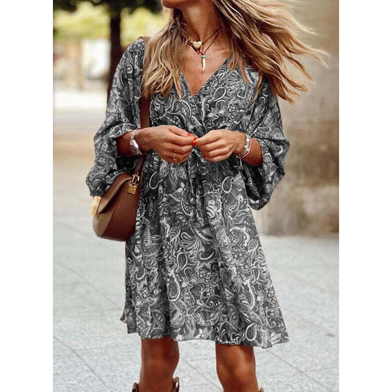 Light summer midi dress with tailored fit – Elina