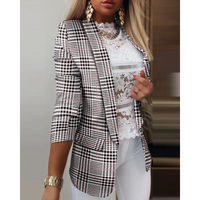 Women's Blazer with Shawl Collar and Print - Bella