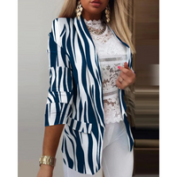 Women's Blazer with Shawl Collar and Print - Bella