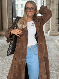 Faux Suede Winterjas voor Dames - Sorina