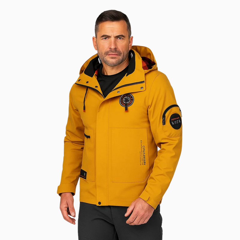 Lightweight men's outdoor jacket wind- & waterproof with hood – Torben