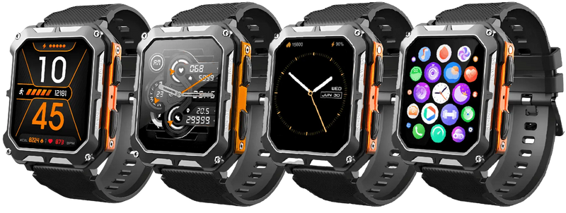 Wytrzymały smartwatch z pulsometrem i krokomierzem - EnduranceX