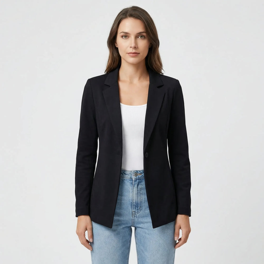 Open-Front Longline Women's Blazer - Barbara