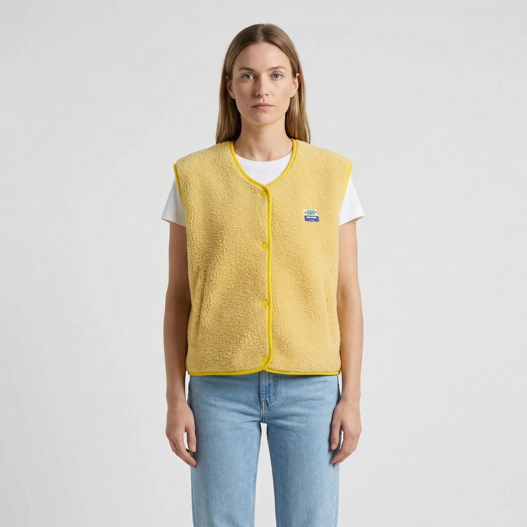 Open-Front Sleeveless Layering Vest - Claudia