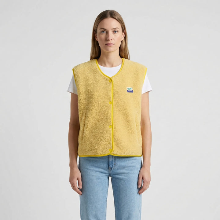 Open-Front Sleeveless Layering Vest - Claudia