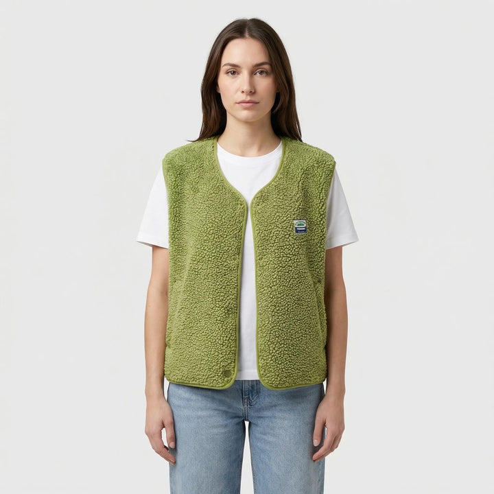 Open-Front Sleeveless Layering Vest - Claudia