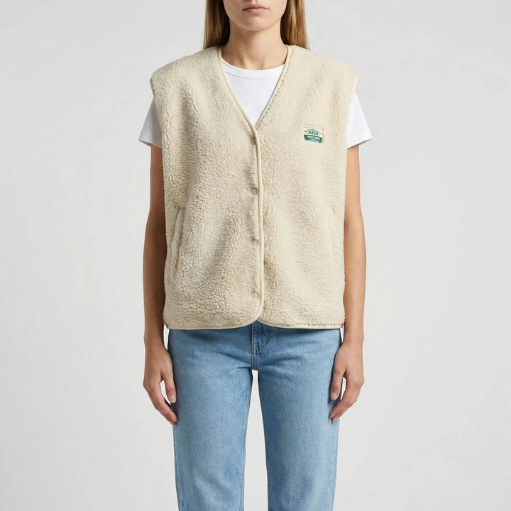 Open-Front Sleeveless Layering Vest - Claudia