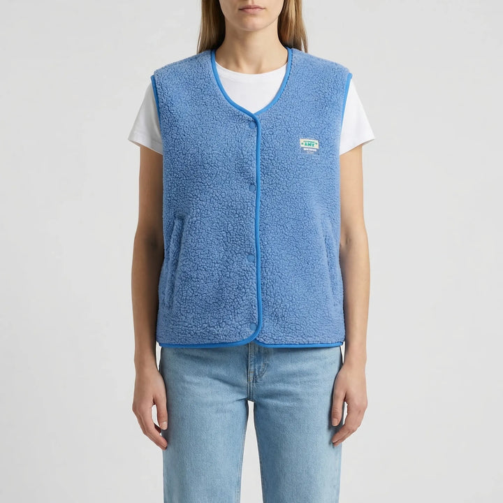 Open-Front Sleeveless Layering Vest - Claudia